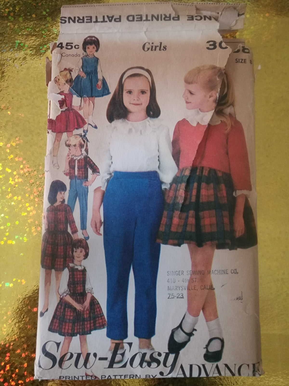 Vintage Pattern 3038 Sew-easy Advance Pattern's  Girl's size 8
