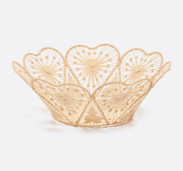 Heartfelt Handwoven Iraca Bread Basket