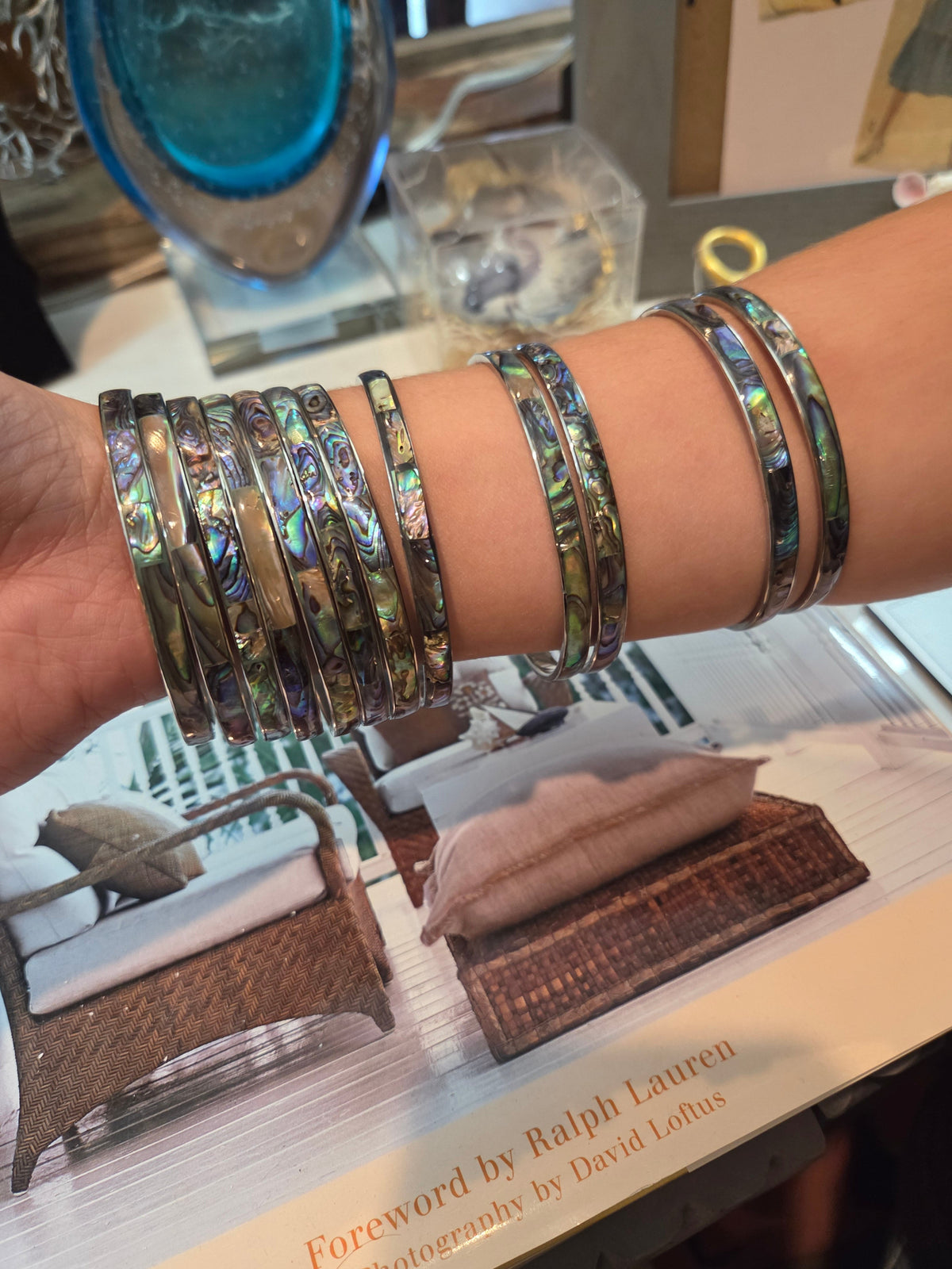 Shell Inlay Bangles