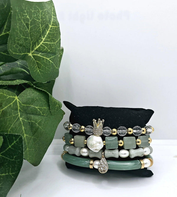 Aventurine and Jade Bracelet set - Gifts for You 'n Me