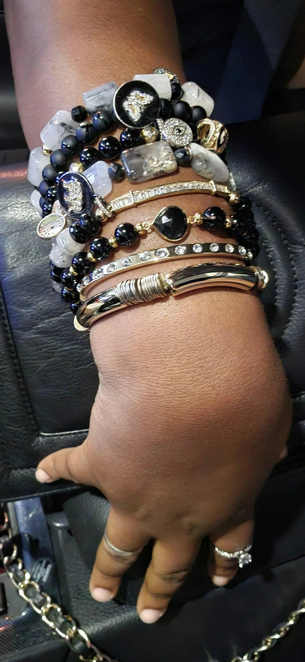 Women's Onyx and Gold Hematite Set - Gifts for You 'n Me