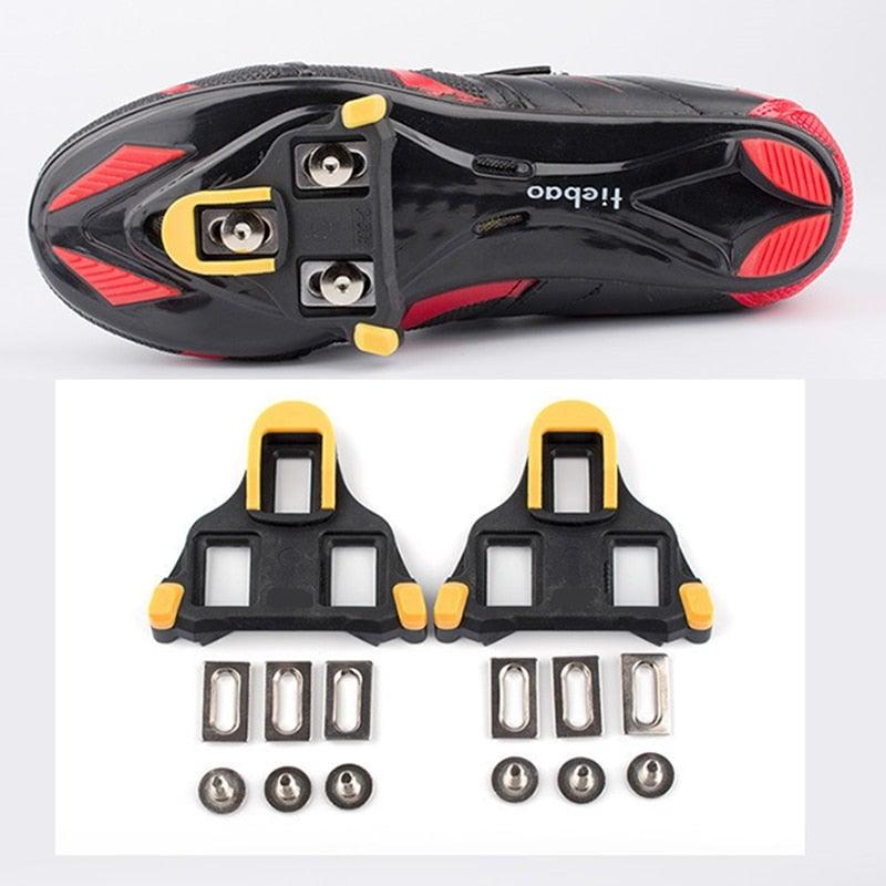 Road Bike Cycling Shoe Pedal Cleats Bicycle Accessories Road Bike Cleats For Cleats- Indoor Outdoor Spin Cycling Pedals Cleat & Bicycle Clips Set