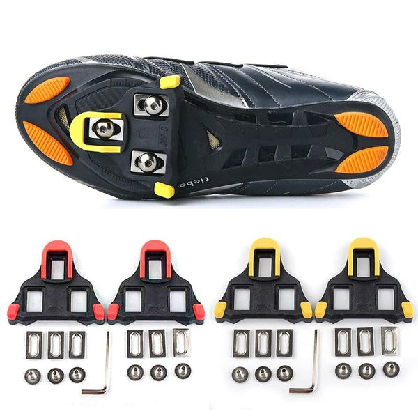 Road Bike Cycling Shoe Pedal Cleats Bicycle Accessories Road Bike Cleats For Cleats- Indoor Outdoor Spin Cycling Pedals Cleat & Bicycle Clips Set