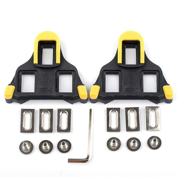 Road Bike Cycling Shoe Pedal Cleats Bicycle Accessories Road Bike Cleats For Cleats- Indoor Outdoor Spin Cycling Pedals Cleat & Bicycle Clips Set