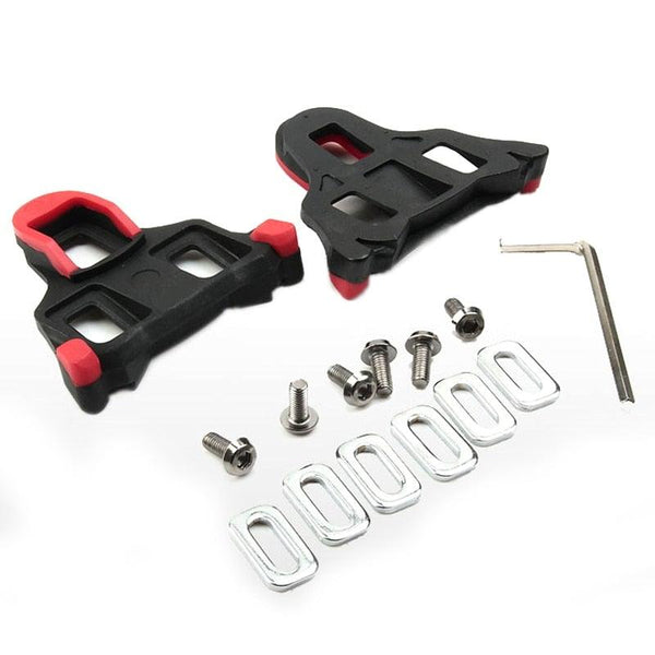 Road Bike Cycling Shoe Pedal Cleats Bicycle Accessories Road Bike Cleats For Cleats- Indoor Outdoor Spin Cycling Pedals Cleat & Bicycle Clips Set