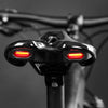 Road Bike Saddle Bicycle Seat With Warning Taillight USB Charging Mountain Cycling Racing PU Breathable Soft Seat Cushion Comfortable Bicycle Seat With Central Relief Zone Ergonomics Design Exercise Bike Seat