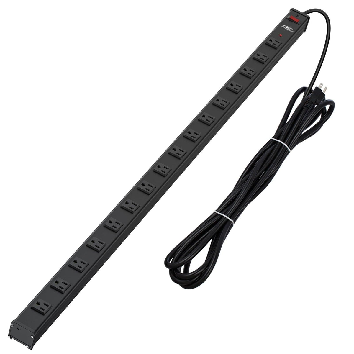 16-Outlet Metal Power Strip Surge Protector, 1800 Joules, 2.6