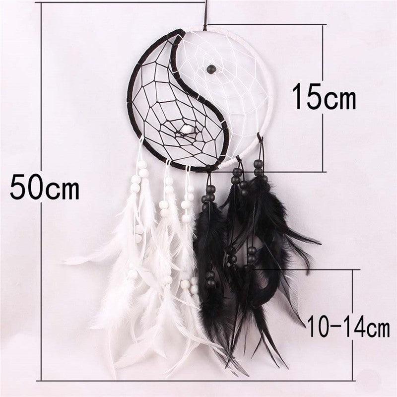 Romantic Dream Catcher Tree of Life Brown Native Handmade Traditional Dream Catcher Yin Yang 50