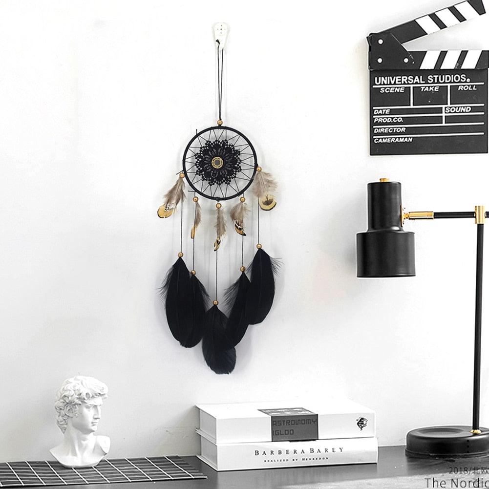 Romantic Dream Catcher Tree of Life Brown Native Handmade Traditional Dream Catcher Yin Yang 50