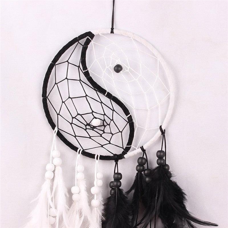 Romantic Dream Catcher Tree of Life Brown Native Handmade Traditional Dream Catcher Yin Yang 50