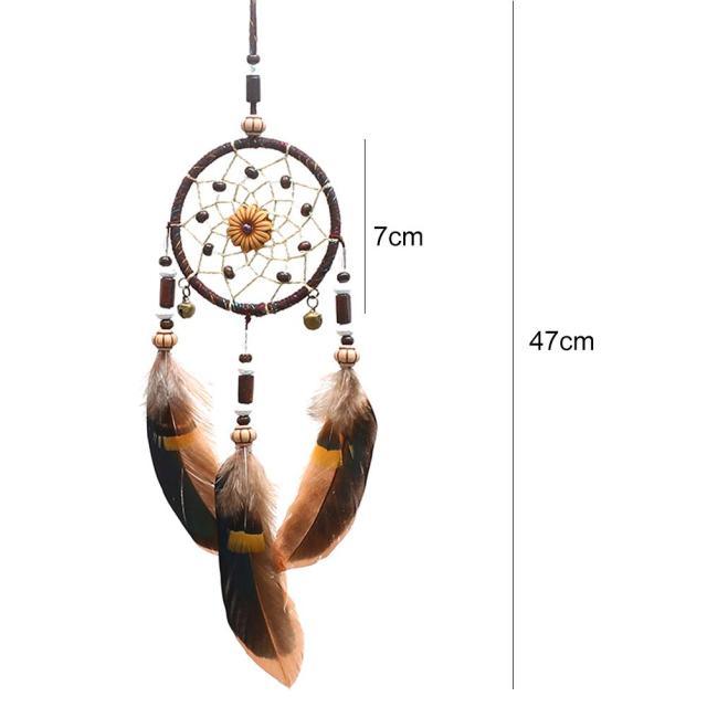 Romantic Dream Catcher Tree of Life Brown Native Handmade Traditional Dream Catcher Yin Yang 50