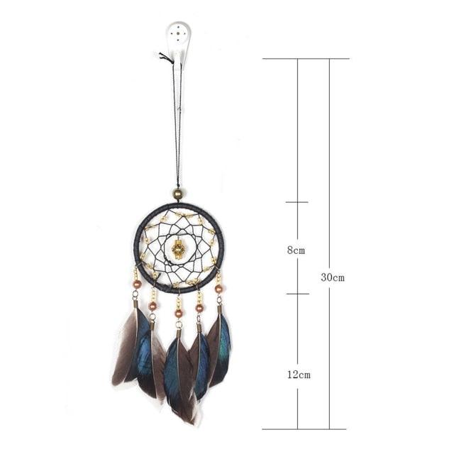 Romantic Dream Catcher Tree of Life Brown Native Handmade Traditional Dream Catcher Yin Yang 50
