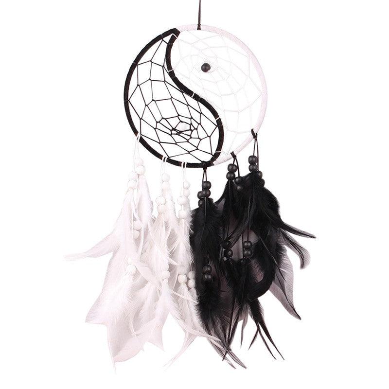 Romantic Dream Catcher Tree of Life Brown Native Handmade Traditional Dream Catcher Yin Yang 50