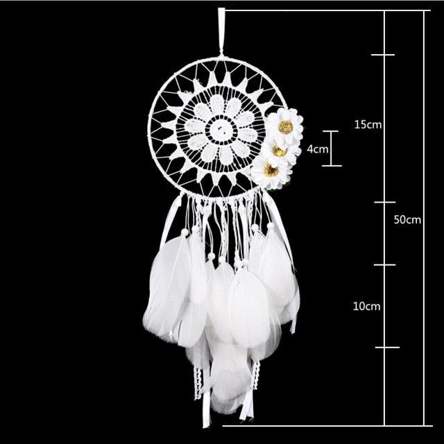 Romantic Dream Catcher Tree of Life Brown Native Handmade Traditional Dream Catcher Yin Yang 50