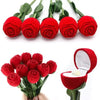 Romantic Red Rose Love Heart Wedding Ring Box Elegant Cases Earring Necklace Jewelry Gift Box Case