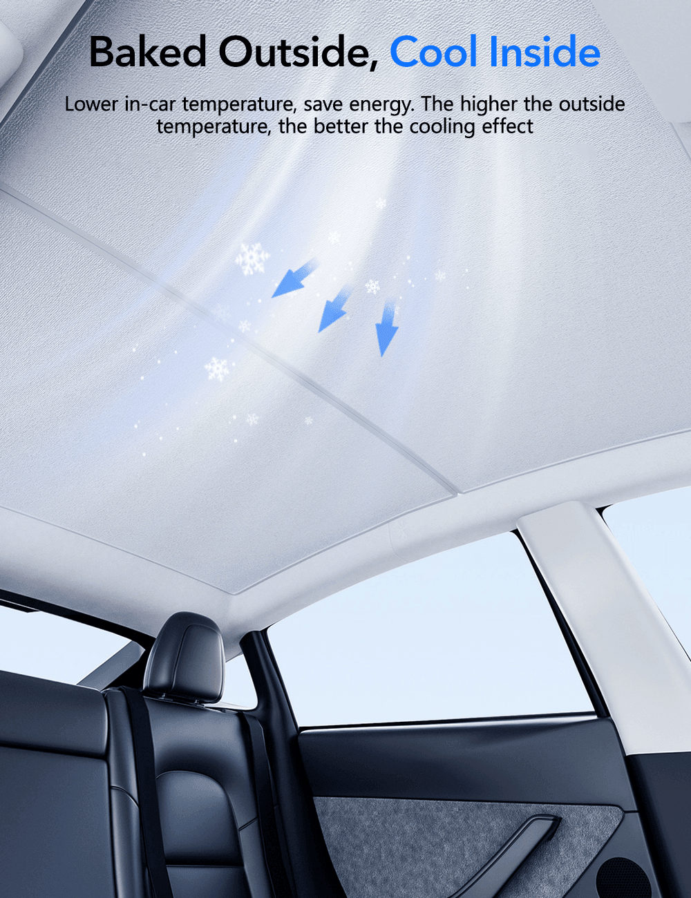 Glass Roof Sunshade for Tesla Model Y | TESERY