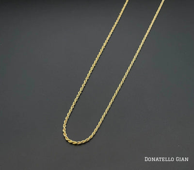 Sterling Silver 925 Diamond Cut Rope Chain 1.5MM, 16