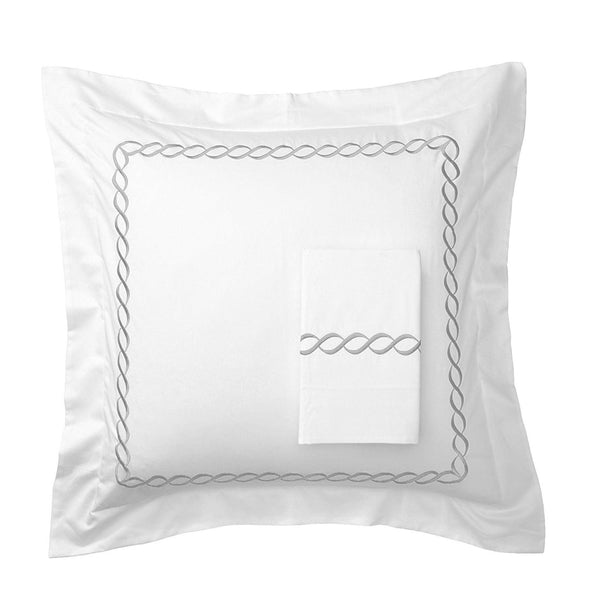 600 Thread Count Rope Embroidered Euro Sham Pairs
