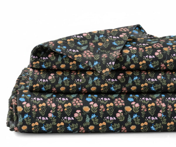 Printed Linen Sheet Set – 100% Linen Bedding