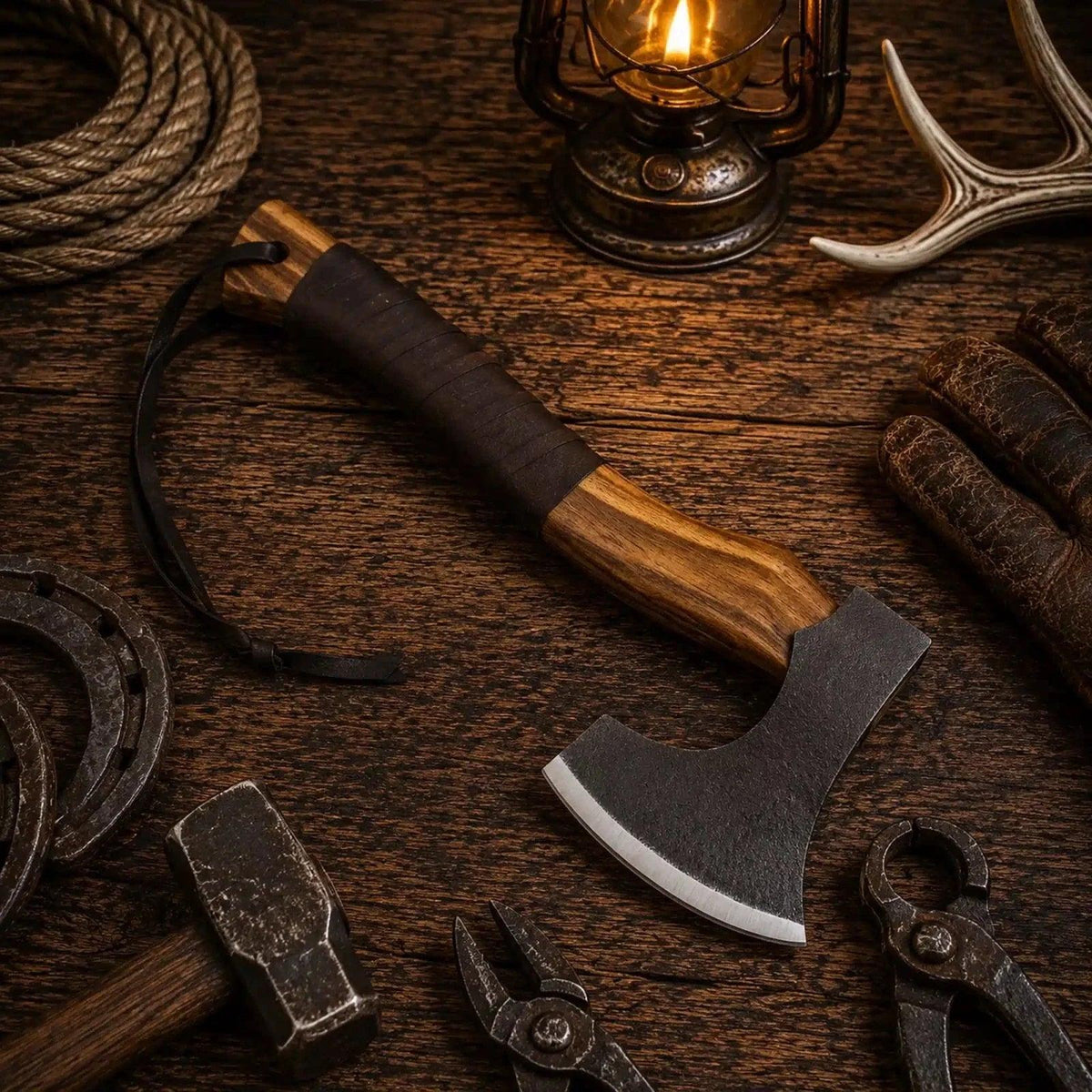 HAND FORGED CARBON STEEL HANDMADE Throwing TOMAHAWK HATCHET AXE