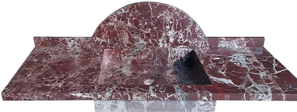 Rosso Levanto Marble Rectangular Wall-mount Sink (W)20