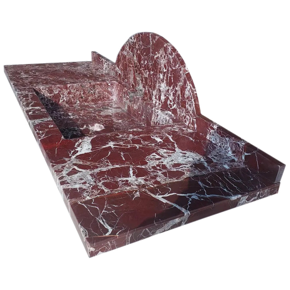 Rosso Levanto Marble Rectangular Wall-mount Sink (W)20