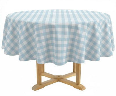 Blue Checkered Tablecloth