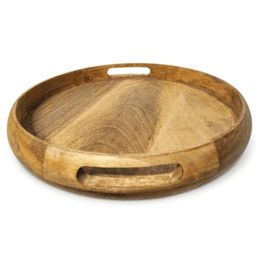 House of Avana Round Mango Wood Serving Tray Natural
