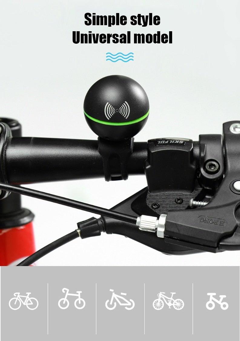 Round Modern Bicycle Bell Electric Bike Horn Loud 130db Sound Signal 3 Ringtones Little Black Ball Water Proof Accessories 3 Sound Modes Loud Horn Waterproof Bicycle Bell For Handlebar Bicycle Horn