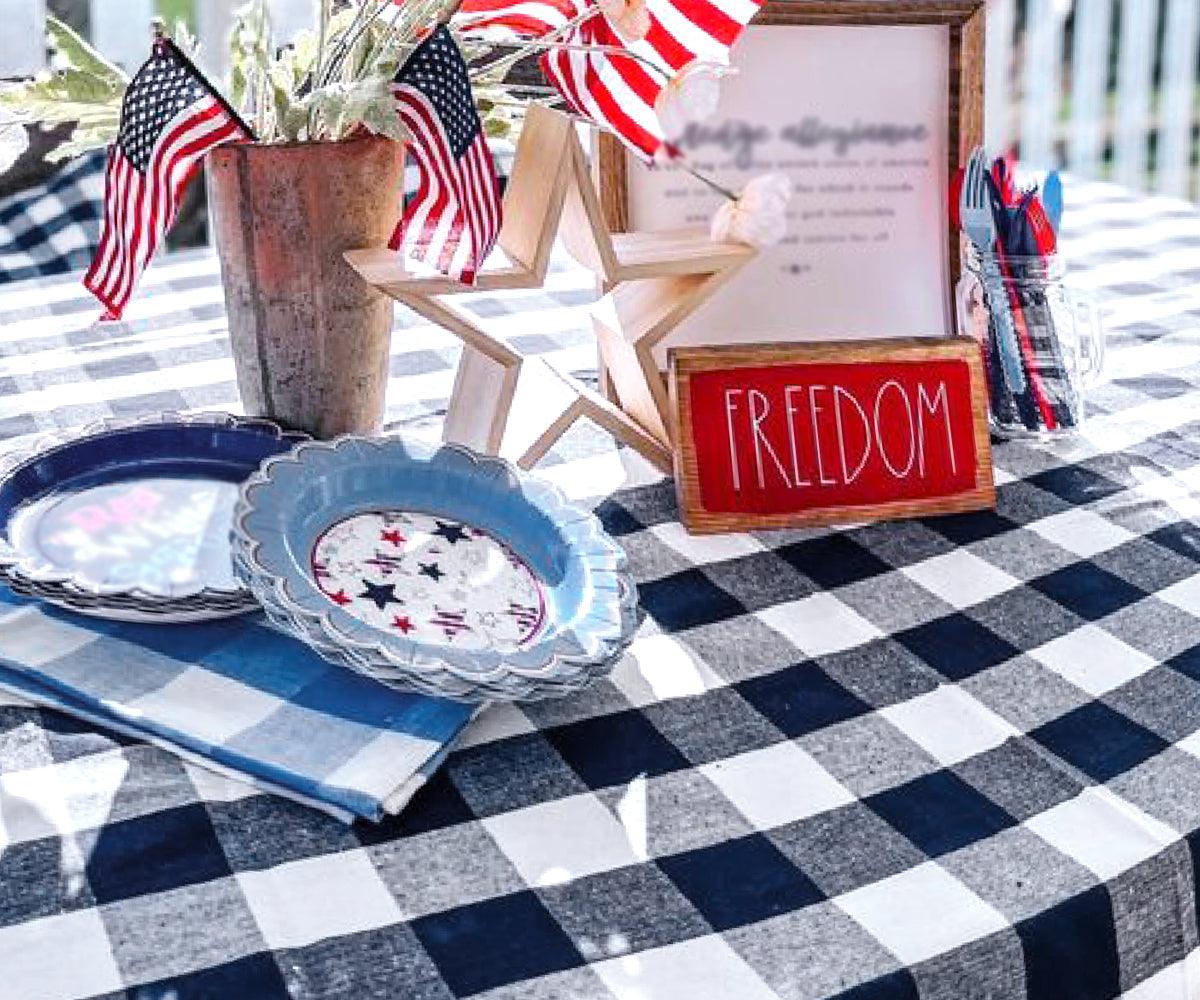 Round Tablecloth - Plaid Tablecloths