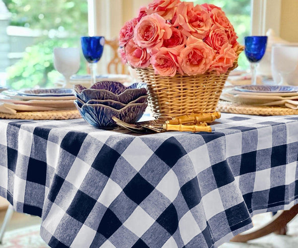 Round Tablecloth - Plaid Tablecloths