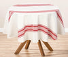 Red Striped Round Tablecloth