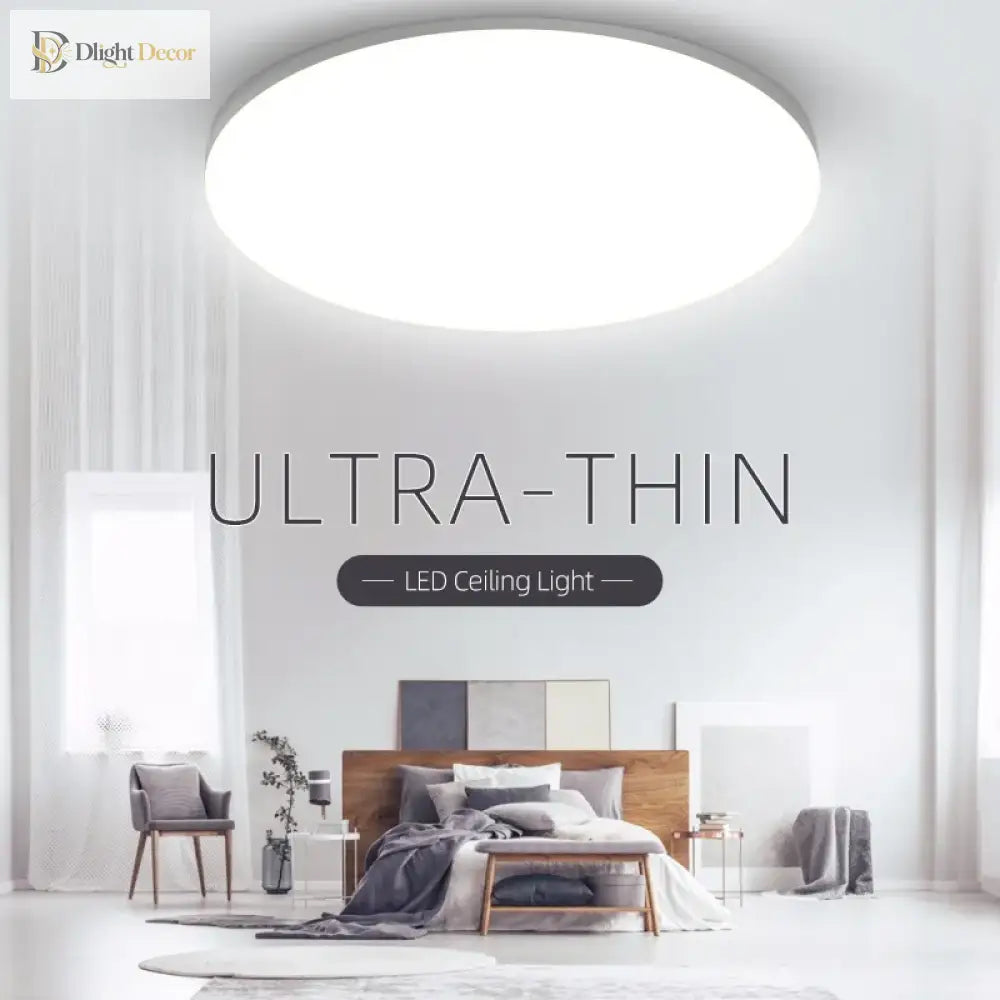 Round Panel Ceiling Light | Modern Interior Home Lighting
