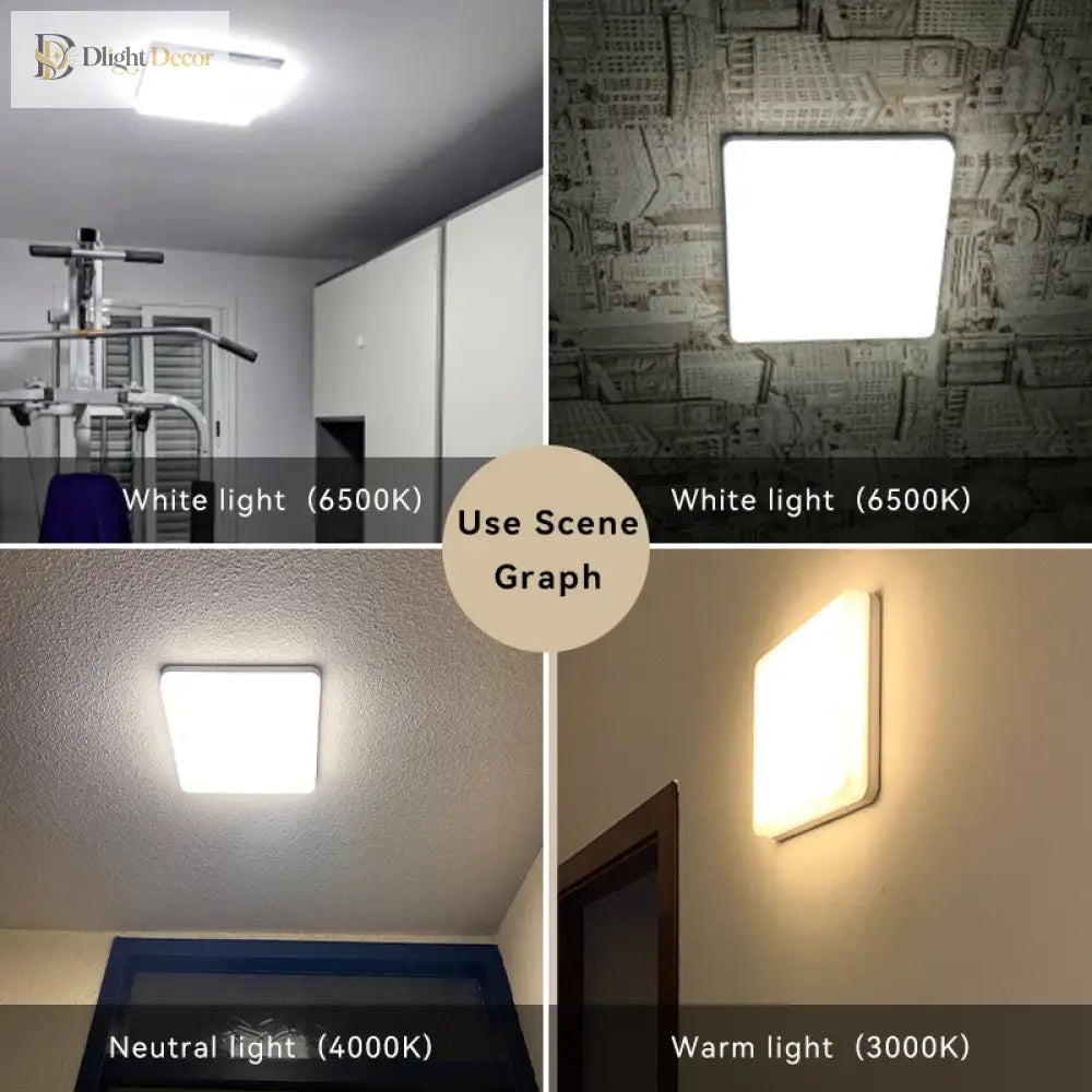 Round Panel Ceiling Light | Modern Interior Home Lighting