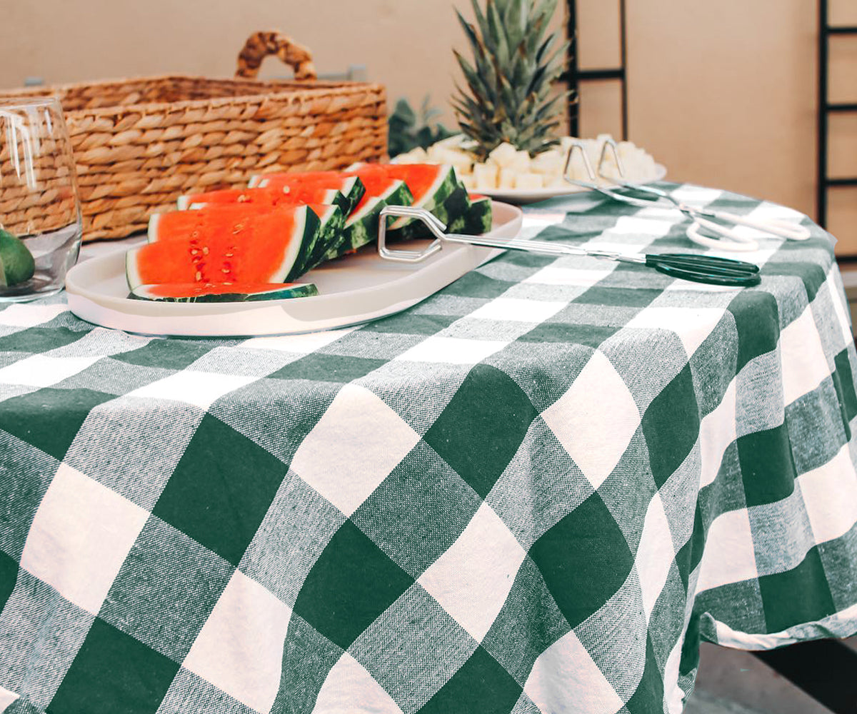 Round Tablecloth - Plaid Tablecloths
