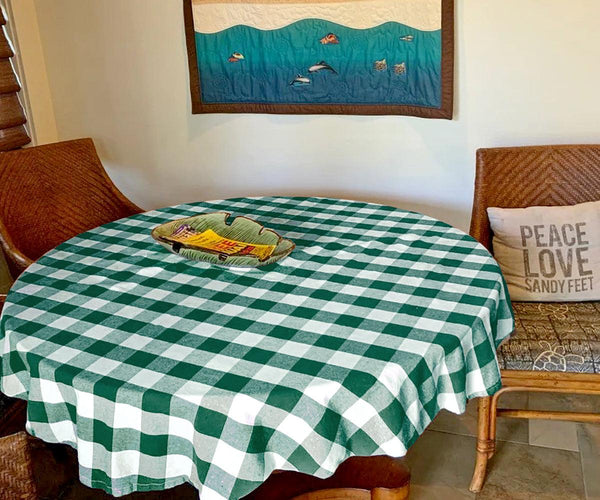 Round Tablecloth - Plaid Tablecloths