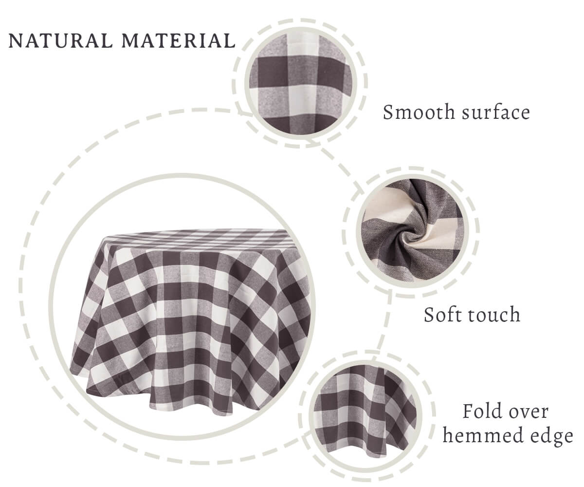 Round Tablecloth - Plaid Tablecloths