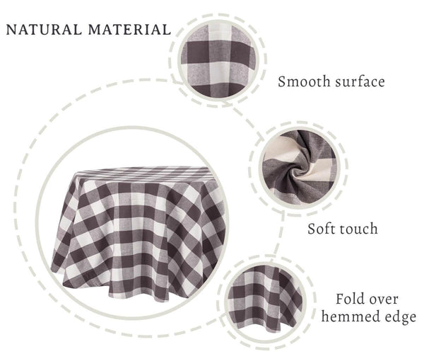 Round Tablecloth - Plaid Tablecloths