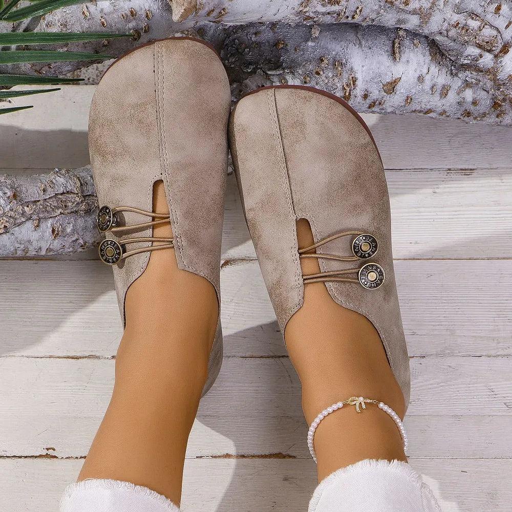 Round Toe Flat Slip-Ons
