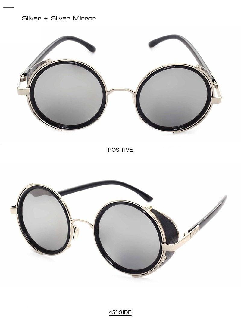 Round Vintage Sunglasses Retro Eyewear Style Sunglasses For Women New Retro Shape Coating Sunglasses For Men New Round Shape  Sunglasses & Classic Design Sunglasses