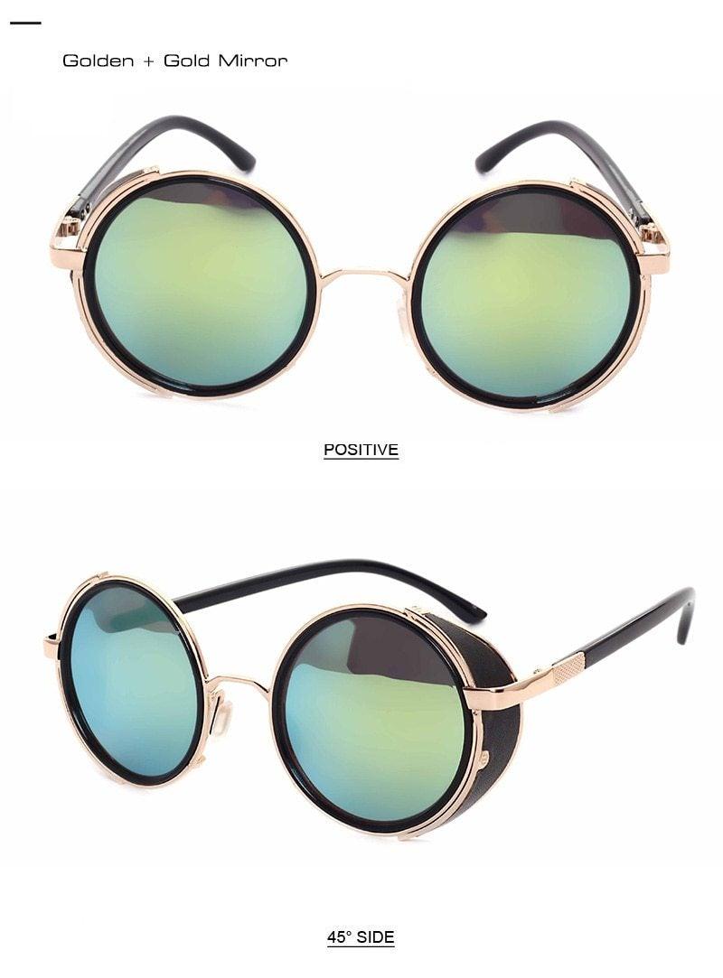 Round Vintage Sunglasses Retro Eyewear Style Sunglasses For Women New Retro Shape Coating Sunglasses For Men New Round Shape  Sunglasses & Classic Design Sunglasses