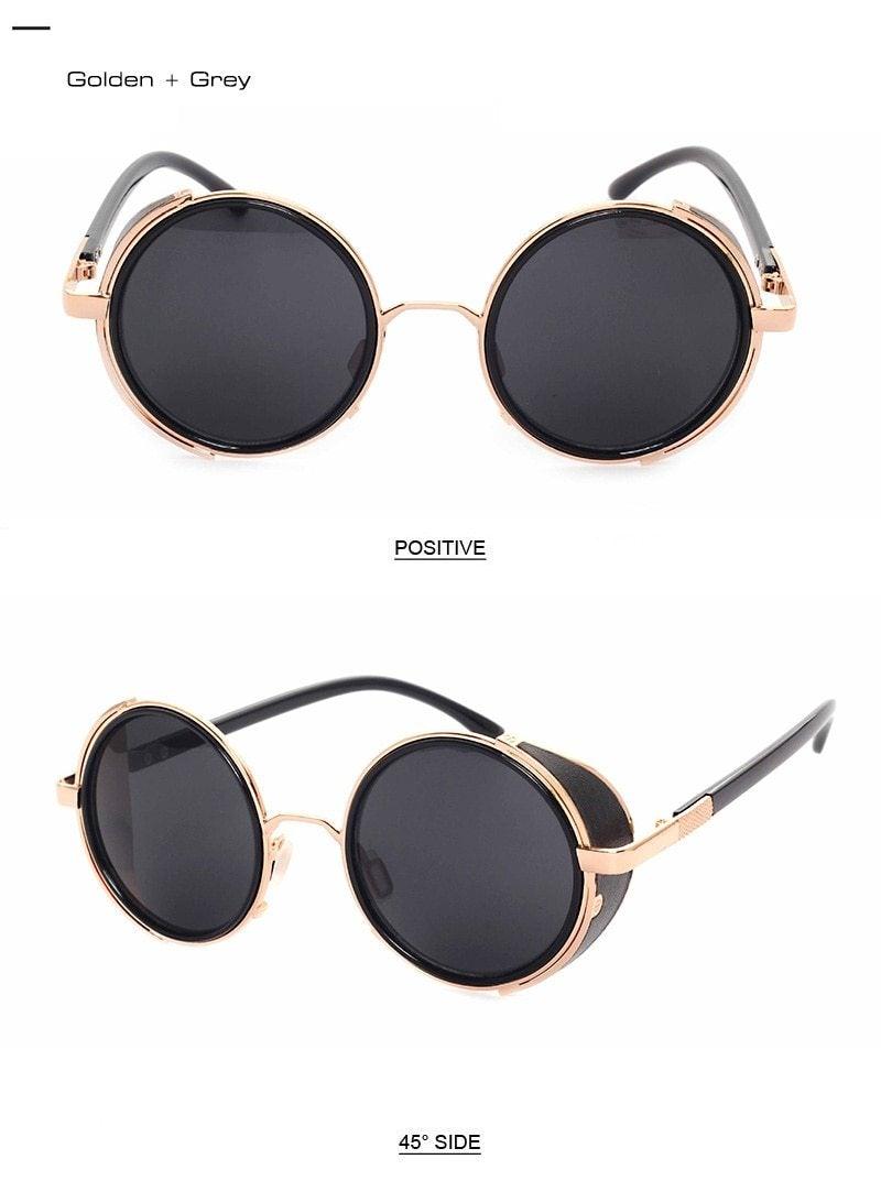 Round Vintage Sunglasses Retro Eyewear Style Sunglasses For Women New Retro Shape Coating Sunglasses For Men New Round Shape  Sunglasses & Classic Design Sunglasses