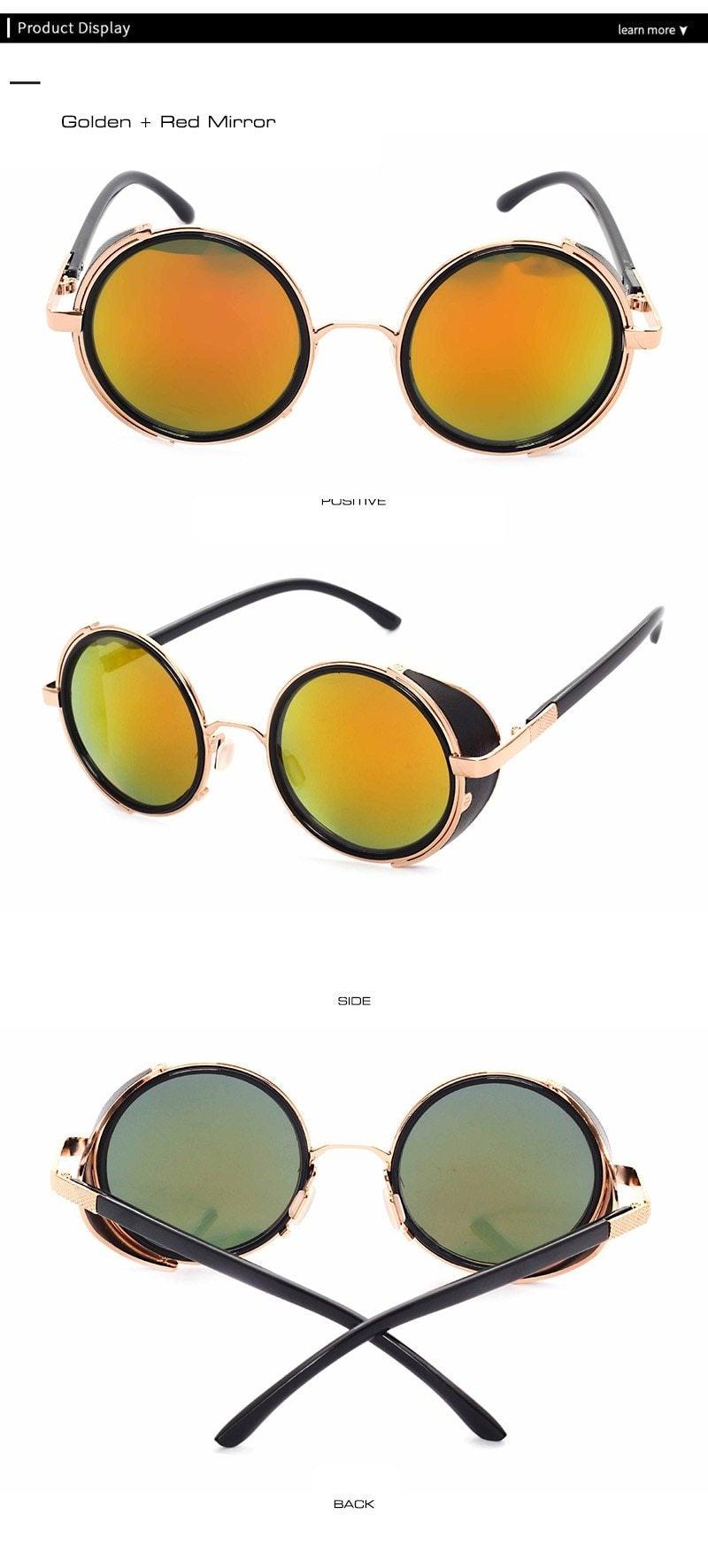 Round Vintage Sunglasses Retro Eyewear Style Sunglasses For Women New Retro Shape Coating Sunglasses For Men New Round Shape  Sunglasses & Classic Design Sunglasses