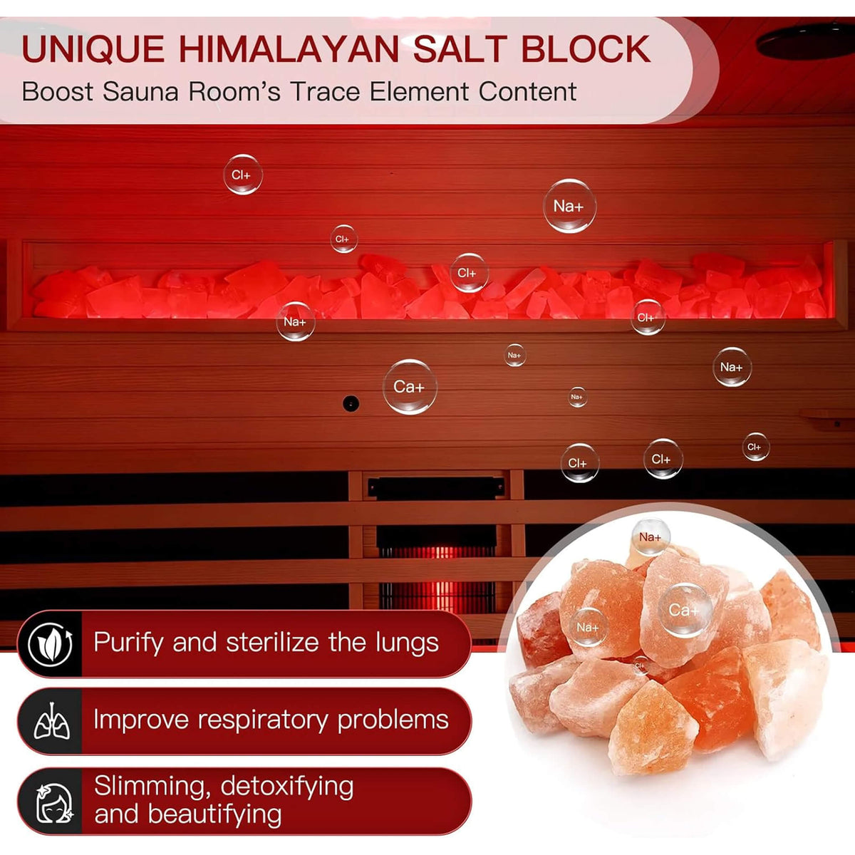 Ember 4-Person Full-Spectrum Infrared Sauna With Himalayan Salt Panels [Made-To-Order] (SAK80537)