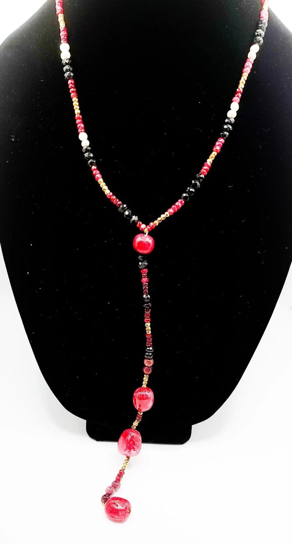 Ruby and Iolite Collar Necklace