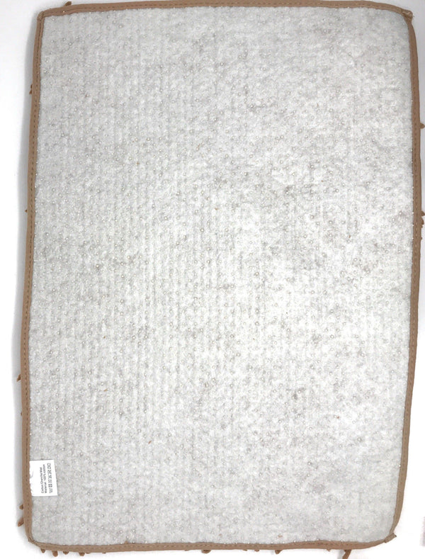 DaDa Bedding Coffee Brown Shaggy Soft Chenille Noodle Carpet Rug Bath Mat