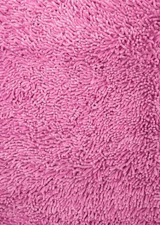 DaDa Bedding Fuchsia Magenta Pink Shaggy Soft Chenille Noodle Carpet Rug Bath Mat