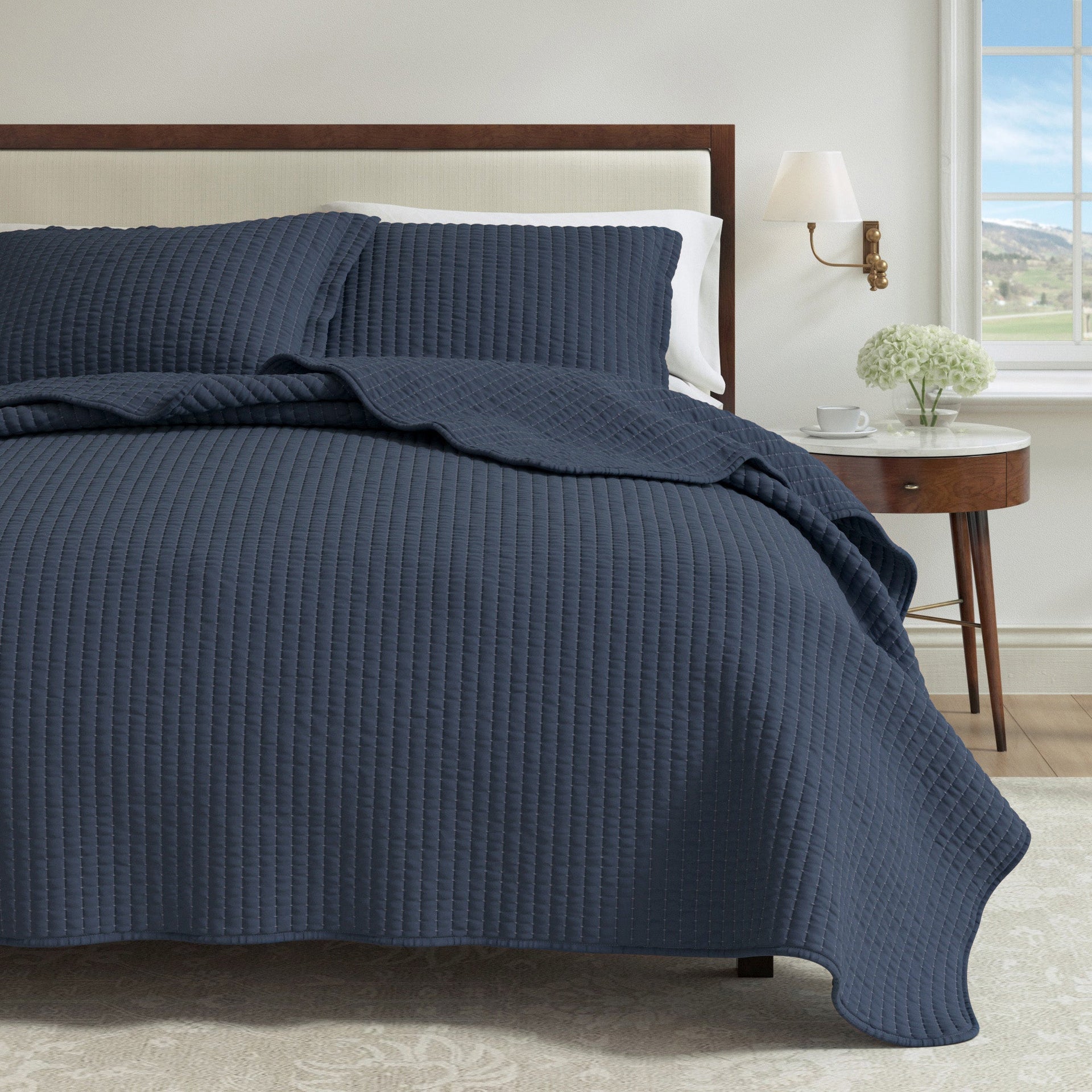 3-Piece Solid Quilt - Alicia Collection Great Bay Home