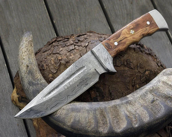 Rune Camping Knife with Exotic Leopard Wood Handle - Gifts for You 'n Me