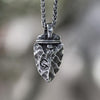Rune Stone Arrow Stainless Steel Viking Pendant - Pendant Only